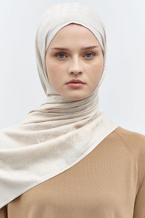 شال بژ زنانه ویسکون Tuğba - کد 883555044