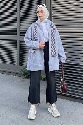 رویه حجاب طوسی زنانه پنبه ای lamelif - کد 883564911