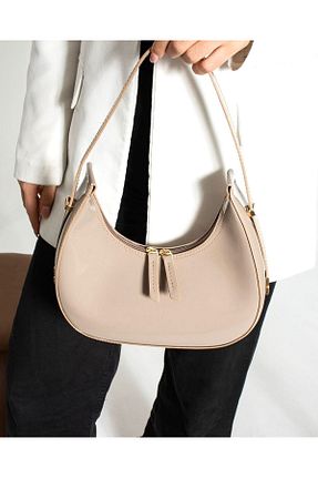 کیف دوشی بژ زنانه چرم مصنوعی STYLE BAGS - کد 883587764