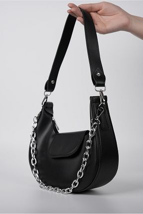 کیف دوشی مشکی زنانه چرم مصنوعی Sayılı Bags - کد 883577066