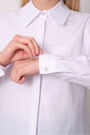 پیراهن سفید زنانه رگولار PERA MODA - کد 883585386