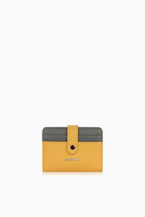 کیف پول زرد زنانه چرم مصنوعی Cengiz Pakel - کد 883592894