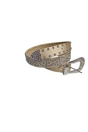 کمربند طلائی زنانه چرم مصنوعی targay - کد 883601652