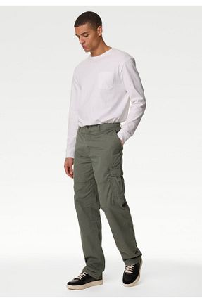 شلوار سبز مردانه پنبه ای Marks & Spencer - کد 835527851