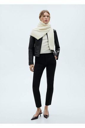 شلوار مشکی زنانه پلی استر MANGO - کد 883612584