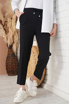 شلوار مشکی زنانه پنبه - الاستین asilmoda - کد 321890912