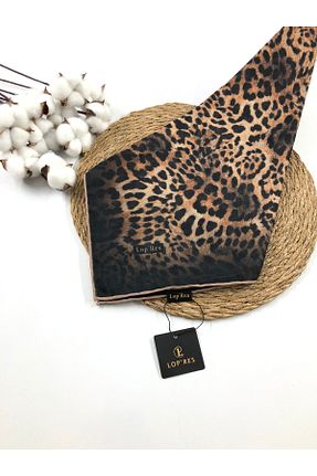 روسری قهوه ای پنبه ای Kamelya - کد 883643504