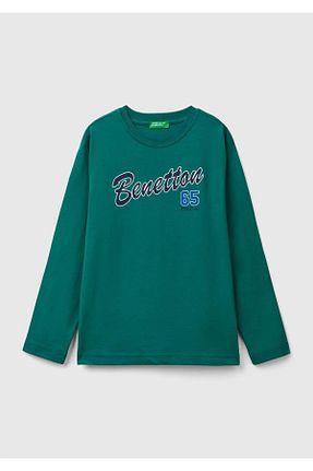 تیشرت قهوه ای بچه گانه رگولار United Colors of Benetton - کد 849109550