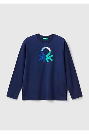 تیشرت سرمه ای بچه گانه رگولار United Colors of Benetton - کد 849108981