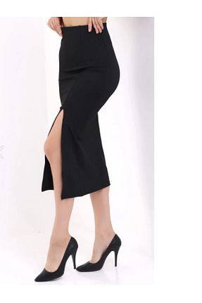 دامن مشکی زنانه لیکرا Zula Moda - کد 883722172