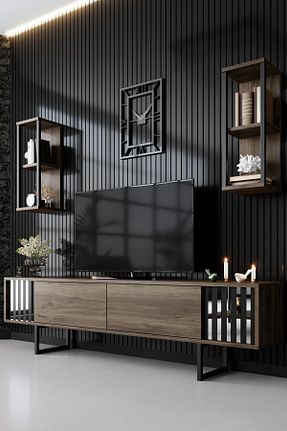 میز و پایه تلویزیون قهوه ای فلزی Modatte - کد 881873372