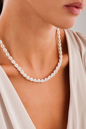 گردنبند نقره طوسی زنانه 925 عیار Vicenza Jewelery - کد 883758339