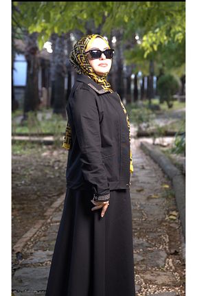 ست بالاتنه و پائین تنه حجاب مشکی زنانه رگولار RENGARENG - کد 883834279