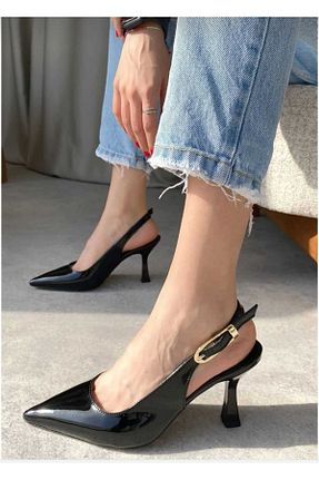 کفش پاشنه بلند کلاسیک مشکی زنانه چرم لاکی Divax - کد 883839784