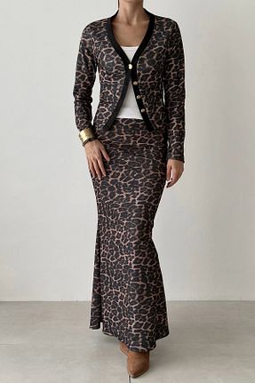 ست بالاتنه و پائین تنه رنگی زنانه بافت Butik - کد 883841814