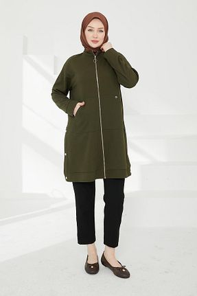 تونیک حجاب خاکی زنانه جین Armine TREND - کد 883847909