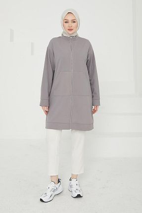 تونیک حجاب طوسی زنانه جین Armine TREND - کد 883848060