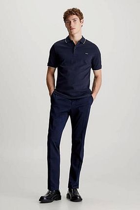 پولوشرت سرمه ای مردانه پنبه - الاستین Calvin Klein - کد 792109417