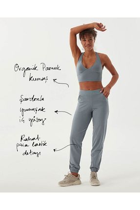 شلوار کرمگن آبی زنانه پاچه کش دار Ayma Active - کد 459572032