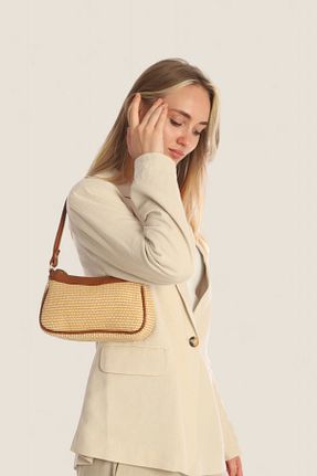 کیف دوشی قهوه ای زنانه حصیر BAGCHA - کد 883858812