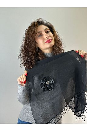 شال مشکی زنانه Gönülden Tasarım - کد 883864591