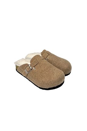 دمپائی خانگی بژ زنانه مخملی Lemoors - کد 881072113