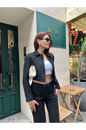 ست بالاتنه و پائین تنه مشکی زنانه بافتنی Nesil - کد 869834840