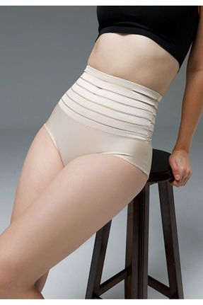 گن لاغری سایز بزرگ بژ زنانه MİSTİRİK - کد 883587002