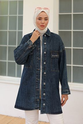 تونیک آبی زنانه بافتنی TOFİSA - کد 883897272