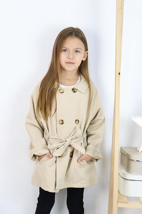 ترنچکت بژ بچه گانه پلی استر MiaBaby - کد 883903096