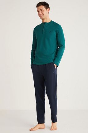 ست لباس راحتی سبز مردانه ساده Nautica - کد 883886701