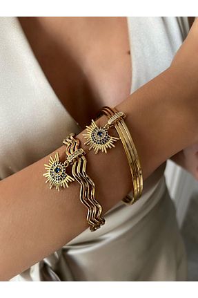 دستبند استیل (فولاد) زرد زنانه استیل (فولاد) JELLY - کد 883897697