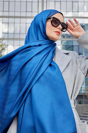 شال سرمه ای زنانه پلی استر Levidor - کد 883926577