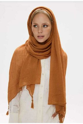 شال قهوه ای زنانه پنبه ای SOFT AKSESUAR - کد 847233883