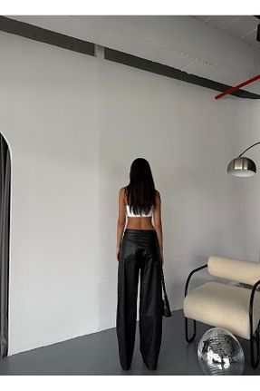 شلوار مشکی زنانه پاچه پهن miamour - کد 883969098