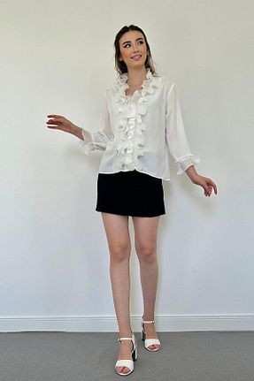 پیراهن سفید زنانه رگولار Elbee Fashion Woman - کد 765713765