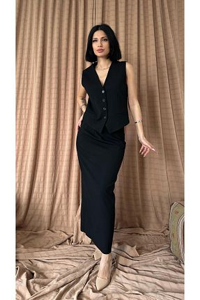ست بالاتنه و پائین تنه مشکی زنانه بافتنی Elbee Fashion Woman - کد 809105123