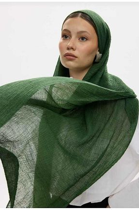 شال خاکی زنانه پنبه ای SOFT AKSESUAR - کد 847233839