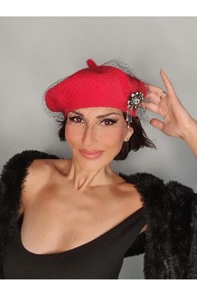 کلاه قرمز زنانه اکریلیک Senbeno Design - کد 883998139