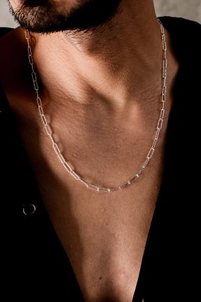 گردنبند نقره سبز مردانه 925 عیار Ricco Jewellery - کد 883996752