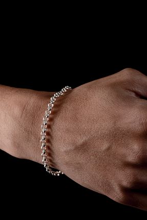 دستبند نقره سبز مردانه 925 عیار Ricco Jewellery - کد 884009674