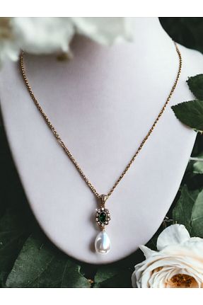 گردنبند مروارید سبز FAYRA ACCESSORIES - کد 878790442