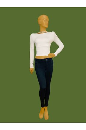 شلوار جین سرمه ای زنانه پاچه تنگ ÖzOksijen - کد 884071159