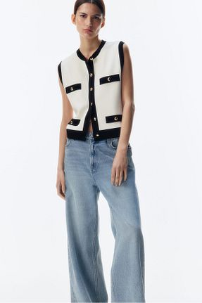 شلوار کرمگن سفید زنانه H&M - کد 884079142
