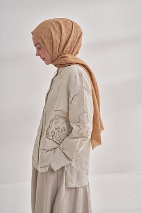 شال طلائی زنانه پلی استر ARMANDA - کد 884077117