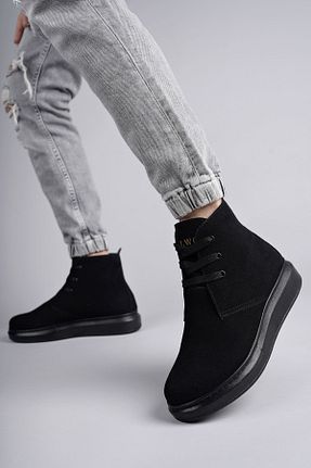 بوت / نیم بوت مشکی مردانه چرم مصنوعی BZ Moda - کد 884086430