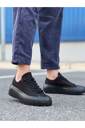 کفش اسنیکر مشکی مردانه بند دار BZ Moda - کد 884076908