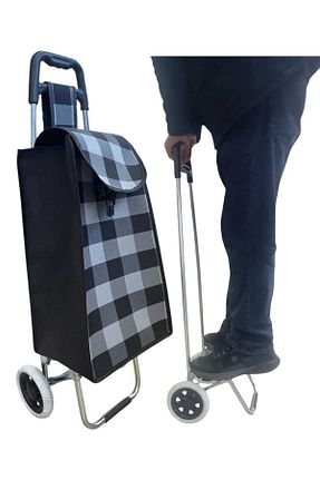 کیف و سبد چرخدار خرید طوسی cereno - کد 830929836