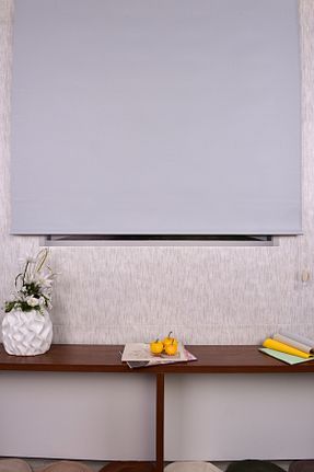 پرده کشوئی سفید کلاسیک Stor Setekshome - کد 884109728