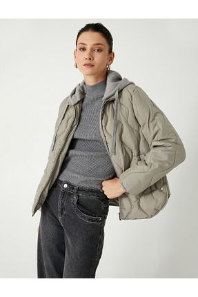 کاپشن خاکی زنانه رگولار Koton - کد 884112951